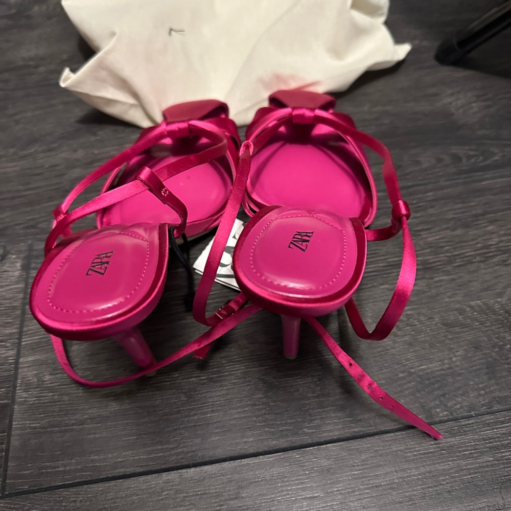 Zara Fuchsia Pink Sandals - Picture 5 of 10